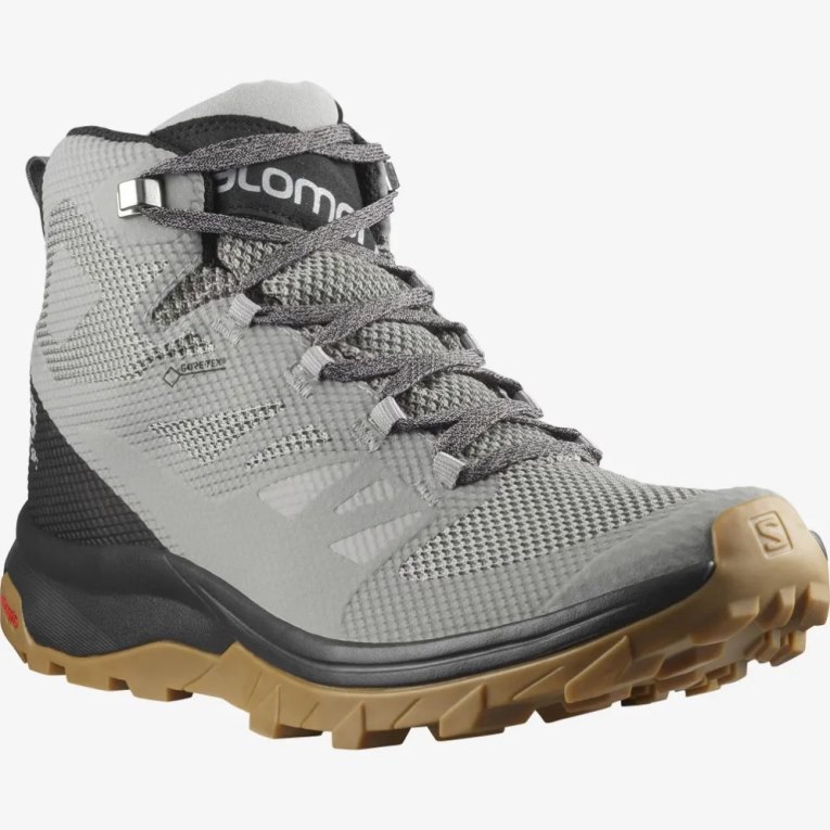 Botas Montaña Salomon Outline Mid GTX Hombre Grises | MX QDYR354